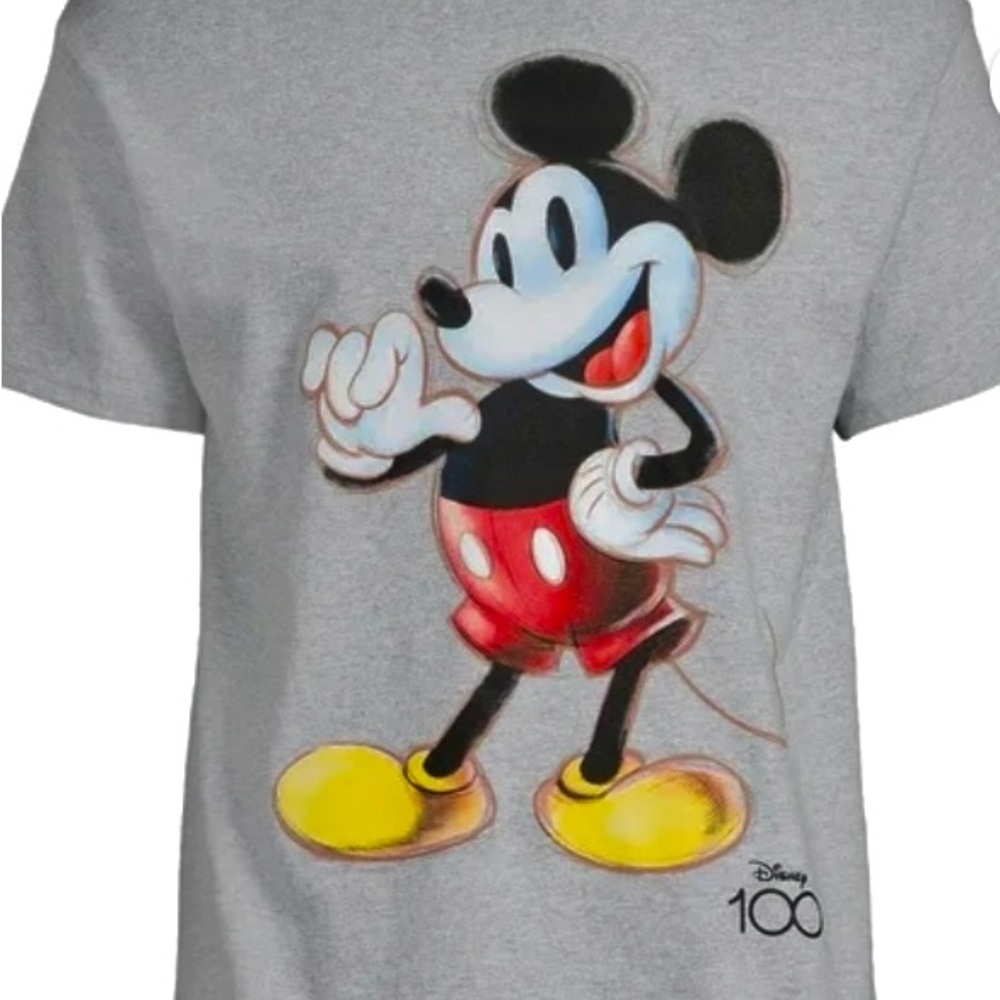 Disney Mickey Mouse Gray and Red T-Shirt